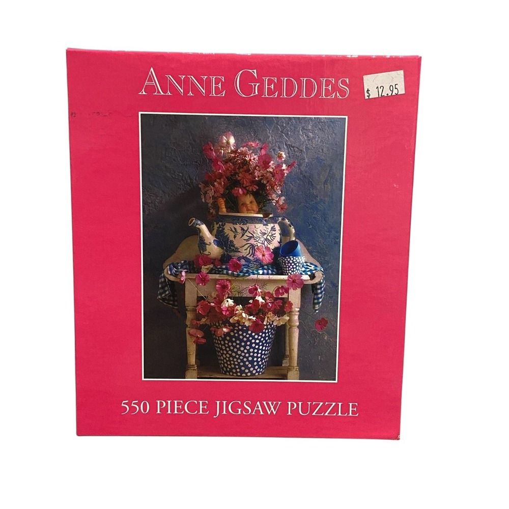 Ceaco Anne Geddes Baby Flower Pot 550 Piece Jigsaw Puzzle 2003 Sealed
